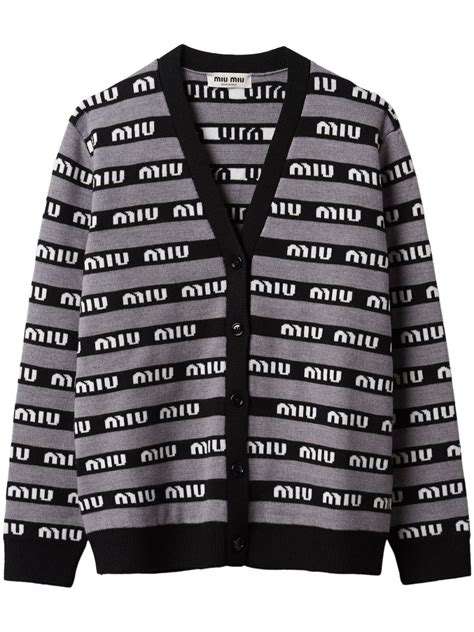 miu miu club cardigan|farfetch miu mitu cardigan.